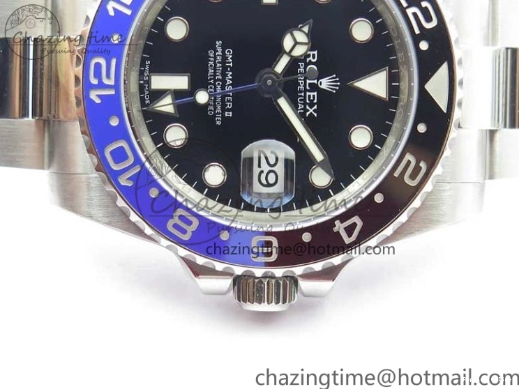 0413 SunProtective GMT-Master II 116710 BLNR Black Blue Ceramic 904L Steel Noob 1:1 Best Edition SA3186 CHS V 2876